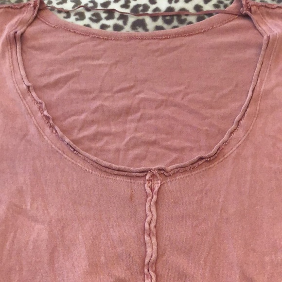 Free People We The Free Pink Low Back Oversized Lightweight Sweatshirt XS - Picture 5 of 10